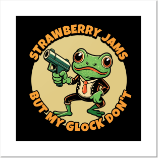 Strawberry Jams But My Glock Don't Posters and Art
